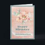 Happy Birthday Grandmother Watercolor Cactus Karte<br><div class="desc">A beautiful watercolor cactus card to send to your Grandmother to express your love on her birthday</div>