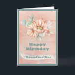 Happy Birthday Grandmother Watercolor Cactus Karte<br><div class="desc">A beautiful watercolor cactus card to send to your Grandmother to express your love on her birthday</div>