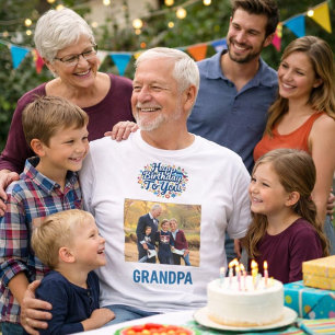 Happy Birthday Grandpa Foto T-Shirt