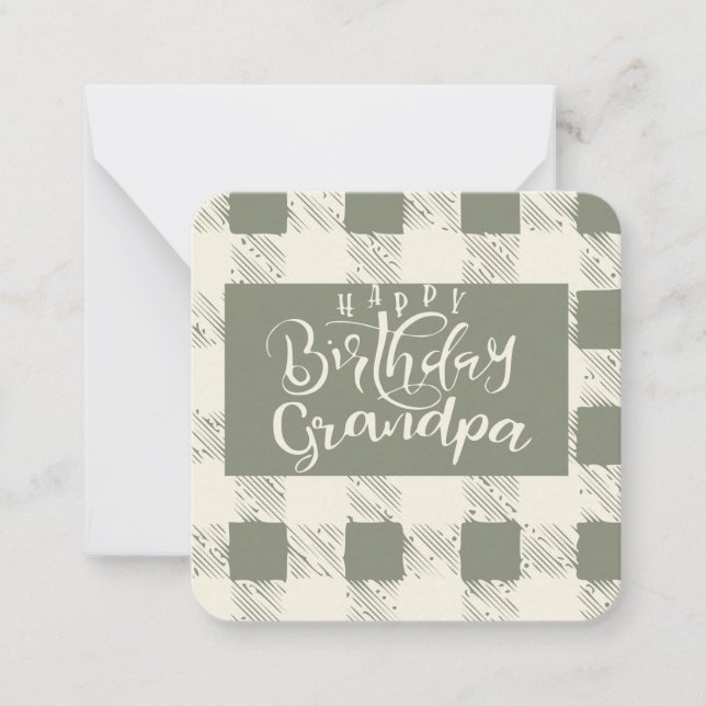 Happy Birthday Grandpa Mitteilungskarte (Vorderseite)