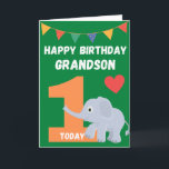 Happy Birthday Grandson - 1 Heute Karte<br><div class="desc">Eine schöne Geburtstagskarte für Ihren Enkel zu seinem 1. Geburtstag.</div>