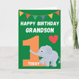 Happy Birthday Grandson - 1 Heute Karte