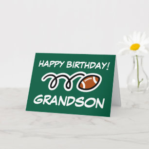 Happy Birthday Grandson American Football sport Karte