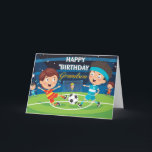 Happy Birthday Grandson Football Card Karte<br><div class="desc">Geburtstagskarte für einen Enkel,  der Fußball Liebe. Von Inspirierten Karten entworfen.</div>