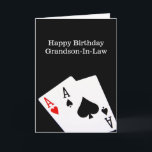 Happy Birthday Grandson-in-Law Card Karte<br><div class="desc">Poker Aces</div>