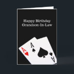 Happy Birthday Grandson-in-Law Card Karte<br><div class="desc">Poker Aces</div>