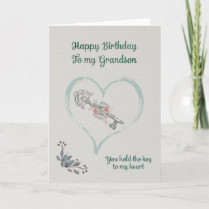 Happy Birthday Grandson Karte