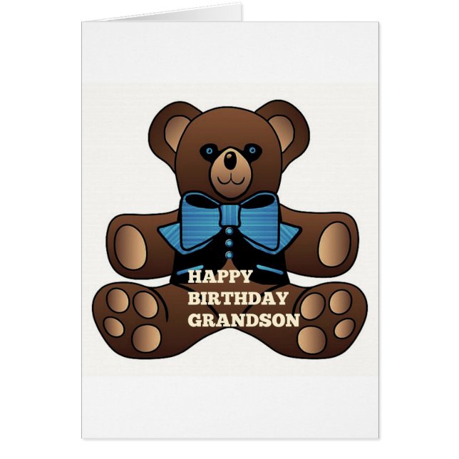 Happy Birthday Grandson Teddybear (Vorne)