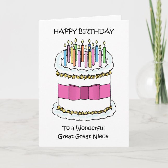 Happy Birthday Great Niece Karte (Vorderseite)