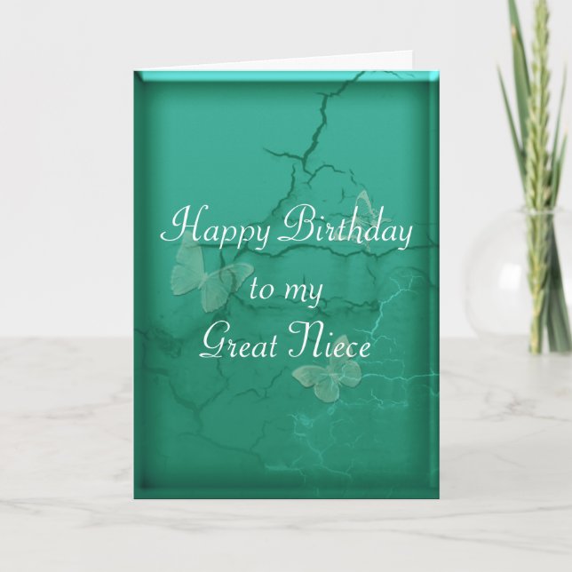 Happy Birthday Great Niece Karte (Vorderseite)