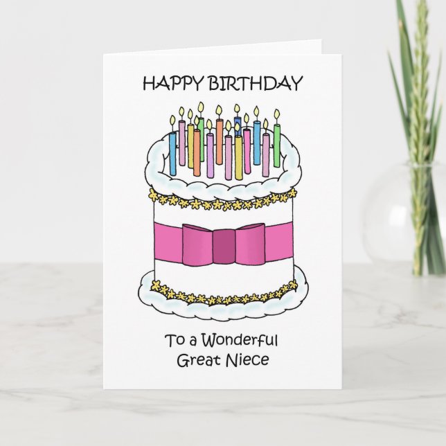 Happy Birthday Great Niece Karte (Vorderseite)