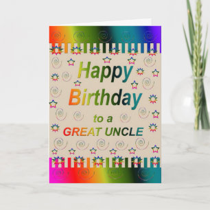 HAPPY BIRTHDAY Great Oncle Card Karte