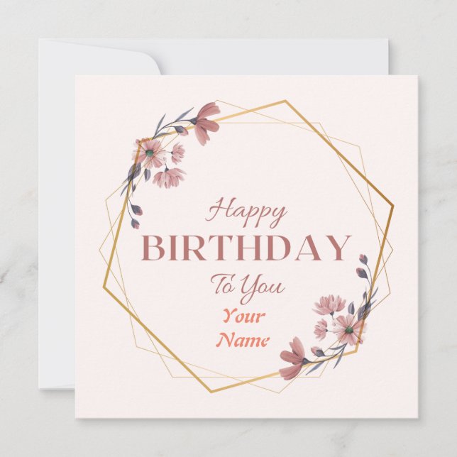 Happy Birthday Greating Card Feiertagskarte (Vorderseite)