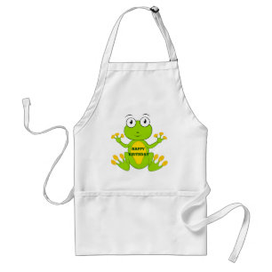 Happy Birthday Green Frog Schürze