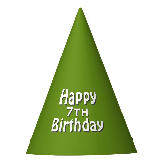 Happy Birthday Green Partyhütchen (Vorderseite)