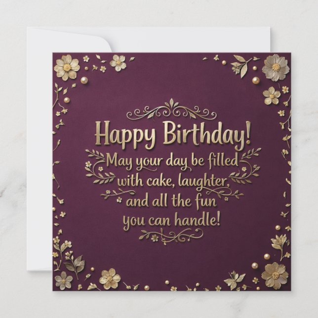 Happy Birthday Greeting Cards  (Vorderseite)
