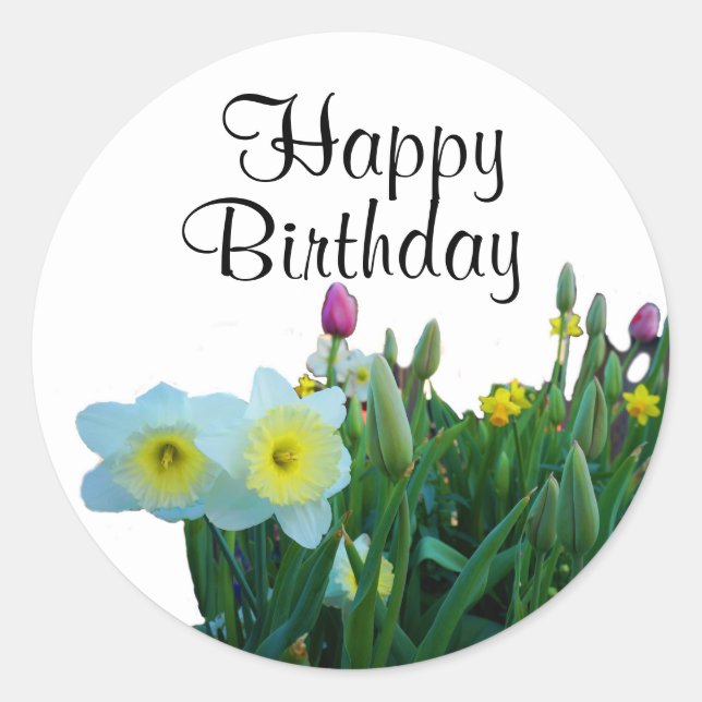 Happy Birthday Groß gekleidete Kleidung #2 Sticker (Vorderseite)