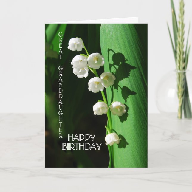 Happy Birthday Große Enkeltochter Lily Karte (Vorderseite)