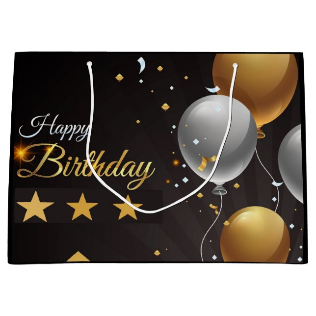 Happy Birthday Große Geschenktüte (Vorderseite)