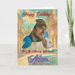 Happy Birthday Gruß Foto-Karte Dankeskarte