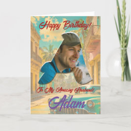Happy Birthday Gruß Foto-Karte Dankeskarte