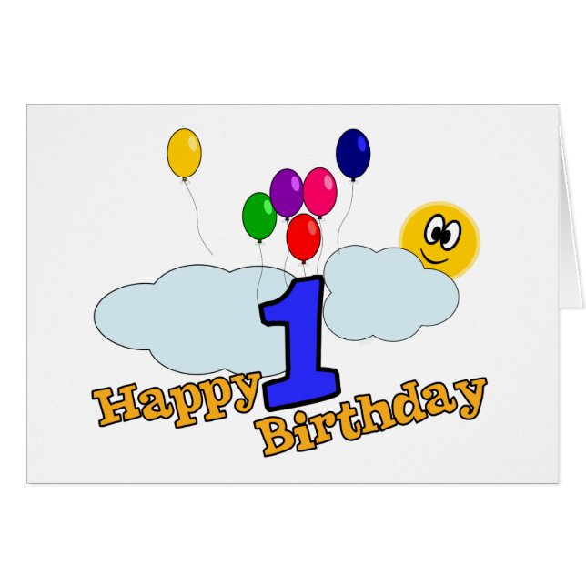 Happy Birthday Grußkarte (Vorderseite (Horizontal))