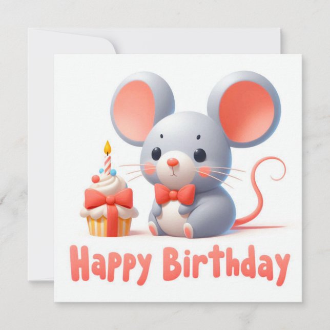 Happy Birthday Grußkarten Einladung (Vorderseite)