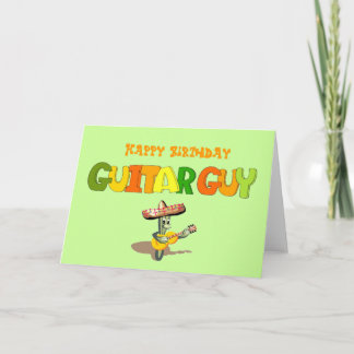 Happy Birthday Guitar Typ Karte