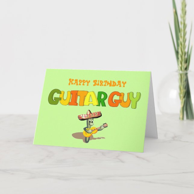 Happy Birthday Guitar Typ Karte (Vorderseite)
