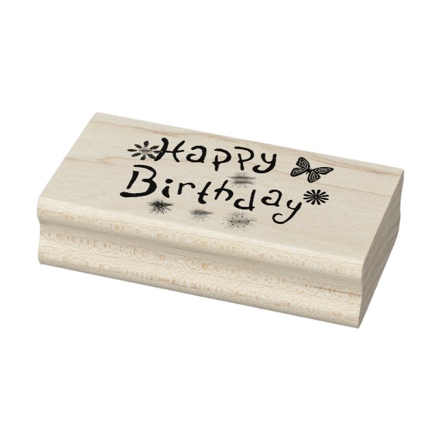 Happy Birthday Gummi Briefmarke Gummistempel (Stempel)