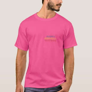 Happy Birthday Gustavo Personalisiert Name Retro T T-Shirt