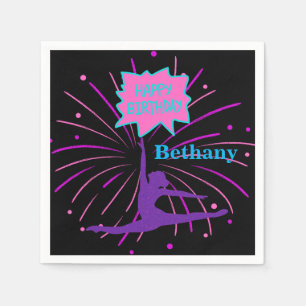 Happy Birthday Gymnastik Personalisiert Serviette