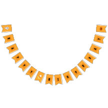 Happy Birthday Halloween-Party Bunting Banner
