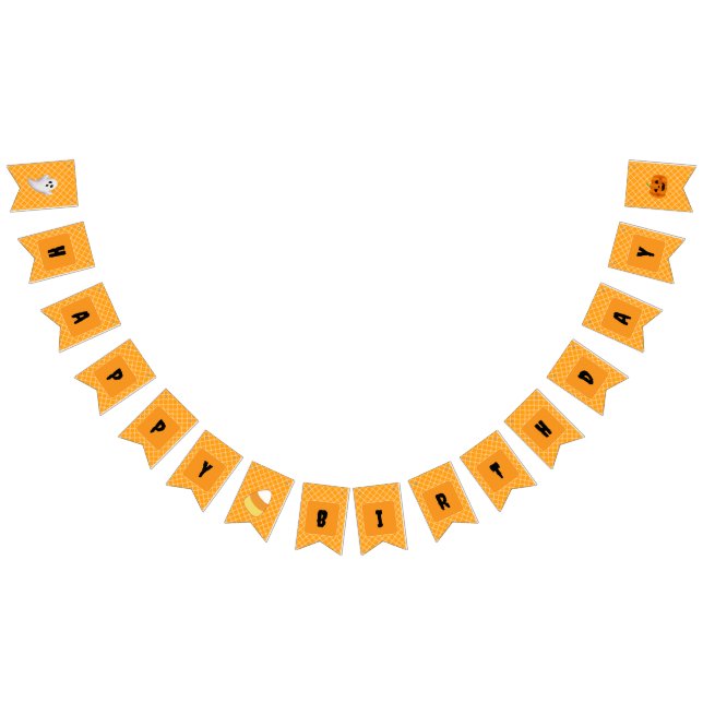 Happy Birthday Halloween-Party Bunting Banner (Alle)