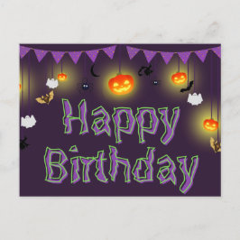Happy Birthday Halloween Postkarte