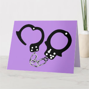 HAPPY BIRTHDAY HANDCUFFS LIEBE EHEFRAU HUSBAND CAR KARTE