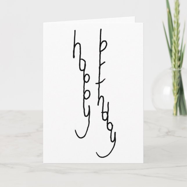 Happy birthday handwritten card karte (Vorderseite)