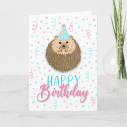 Happy Birthday Hedgie Karte