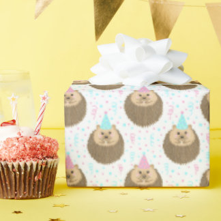 Happy Birthday Hedgie Pattern Geschenkpapier