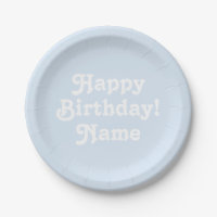 Happy Birthday hellblauen individuelle Name und Fo