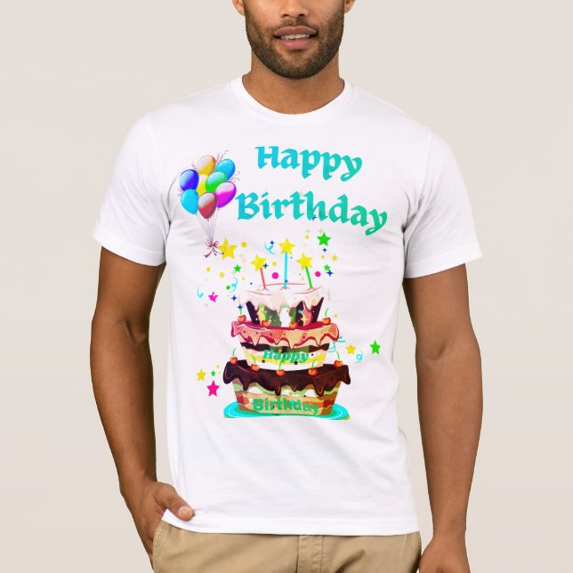 Happy Birthday Hemd T-Shirt (Vorderseite)