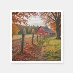 Happy Birthday Herbst Serviette