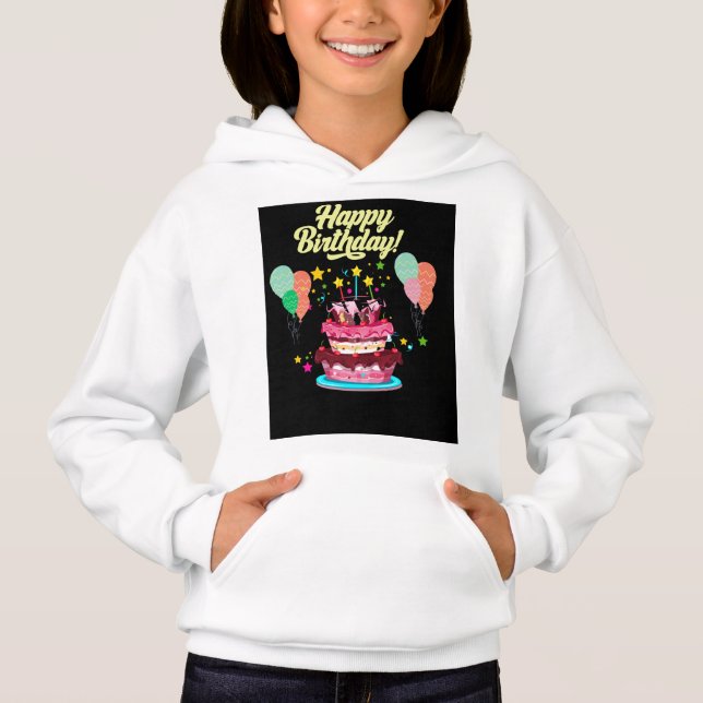 "Happy Birthday" Hoodie (Vorderseite)