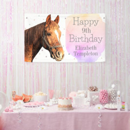 Happy Birthday Horse Back Reiten Hübsches Tier Kin Banner