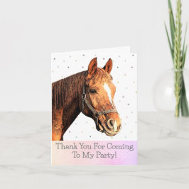 Happy Birthday Horse Back Reiten Hübsches Tier Kin Dankeskarte