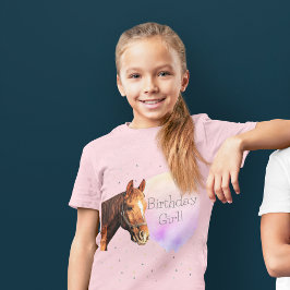 Happy Birthday Horse Back Reiten Hübsches Tier Kin T-Shirt