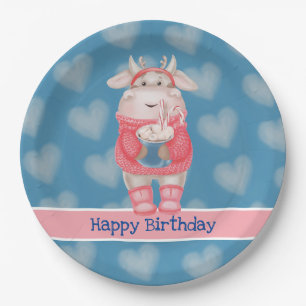Happy Birthday Hot Chocolate Paper Plate Pappteller