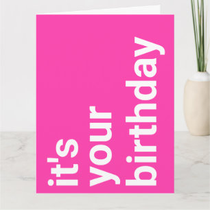 Happy Birthday Hot Pink Extra Large Card Karte