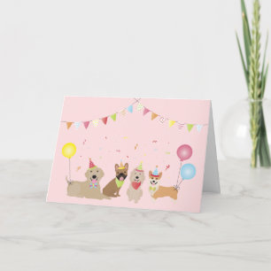 Happy Birthday Hund Party Karte