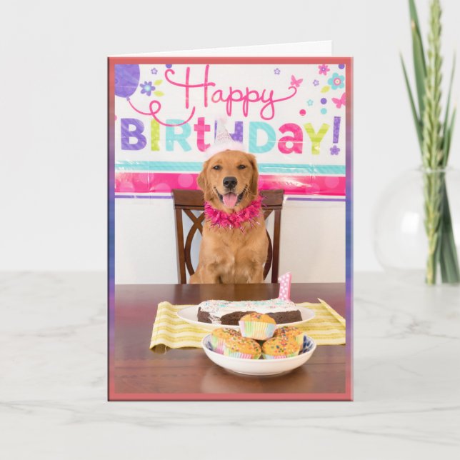 Happy Birthday Hund Party mit My Dawg Karte (Vorderseite)